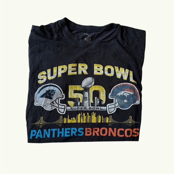 47 Brand Men’s M Super Bowl 50 Tee - Panthers vs. Broncos - Picture 2 of 2